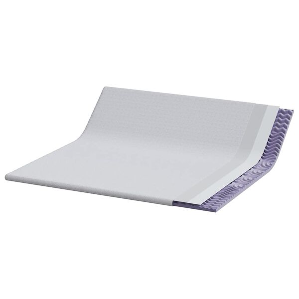 vidaXL Nadvložek Bela 200 x 200 cm Jacquard tkanina