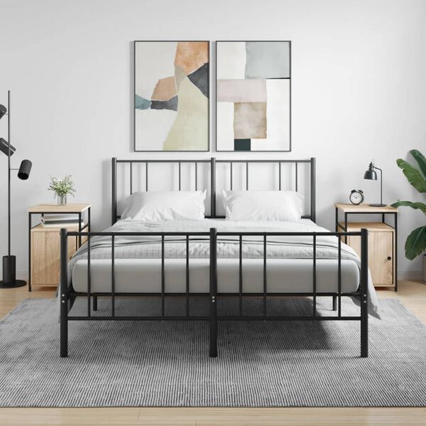 vidaXL Nočna omarica 2 kosa sonoma hrast 40x42x60 cm inženirski les