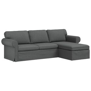 vidaXL Kavč Temno siva 245 x 138 x 80 cm blago