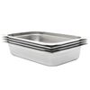 vidaXL Gastronomske posode 4 kosi GN 1/1 100 mm nerjaveče jeklo