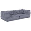 vidaXL Modularna sedežna enota 3 kos Blago Siva 140 x 70 x 36 cm