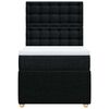vidaXL Box spring postelja z vzmetnico črna 100x200 cm blago