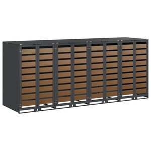 vidaXL Shranjevanje kolesnega zaboja za 3 zaboje 340 x 77.5 x 115.5 cm