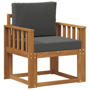 vidaXL Zunanji kavč Masivno akacijevo les in poliester Naravna