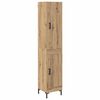 vidaXL Visok predalnik Umetni hrast 34,5 x 34 x 180 cm Inženirski les