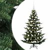 vidaXL Umetna božična jelka z bučko 120 cm 150 LED Toplo bela