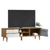 vidaXL TV omarica MOLDE rjava 158x40x49 cm trdna borovina