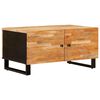 vidaXL Klubska miza Rjava 80 x 50 x 40 cm Masiven les manga