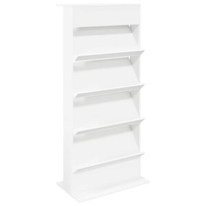 vidaXL Regal za revije Bela 70 x 41 x 156 cm Inženirski les