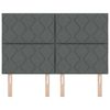 vidaXL Vzglavje Temno siva 160 cm blago