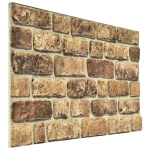 vidaXL Stenske plo&scaron;če 10 kos 100 x 50 cm Temno pesek EPS pena