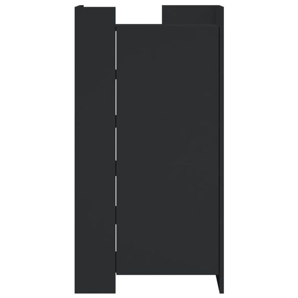 vidaXL Omarica za čevlje črna 52x37,5x100 cm inženirski les