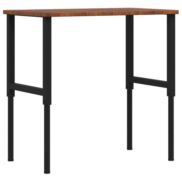 vidaXL Delovna miza tm.rjava 100x60x(71,5-98) cm hrastovina pravokotna