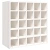 vidaXL Vinska omarica bela 56x25x56 cm masiven les borovina