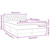 vidaXL Box Spring postelja z vzmetnico svetlo siva 160x220 cm žametna