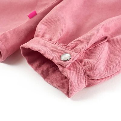 Otroška bluza z balonastimi rokavi starinsko roza 92
