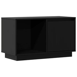 vidaXL TV omarica črna 74x35x44 cm trdna borovina