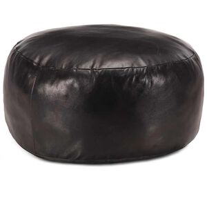 vidaXL Tabure črn 60x30 cm pravo kozje usnje