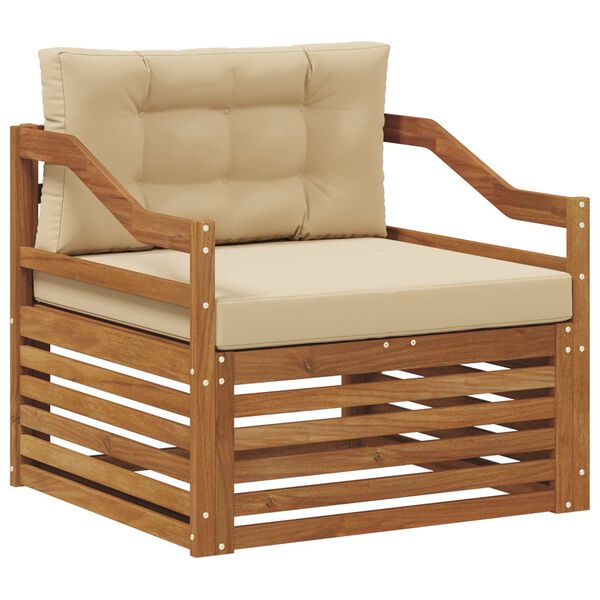 vidaXL Zunanja garnitura za sedenje Masiven les akacije Naravna