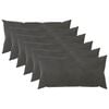 vidaXL Prevleka za blazino 6 pcs HEERLEN Temno siva 40 x 80 cm Žamet