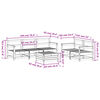 vidaXL Vrtna sedežna garnitura 6-delna impregnirana borovina