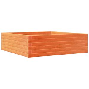 vidaXL Vrtno cvetlično korito vo&scaron;čeno rjavo 80x80x23 cm trdna borovina