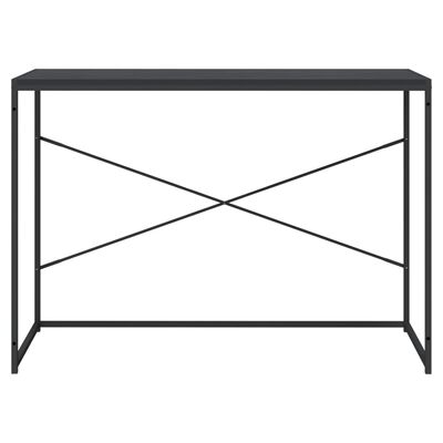 vidaXL Računalniška miza črna 110x60x70 cm iverna plošča
