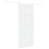 vidaXL Drsna vrata 83 x 202 cm Trdna borovina Bela