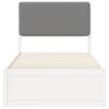 vidaXL Posteljni okvir z oblazinjenim vzglavjem Svetlo siva