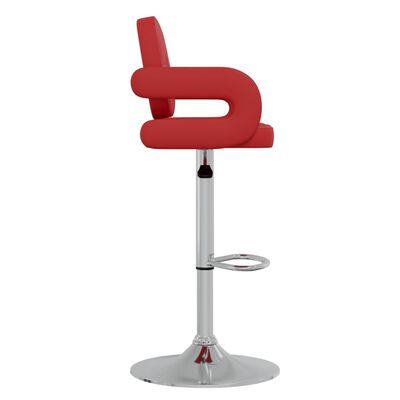 vidaXL Barski stolček vinsko rdeče umetno usnje