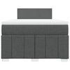 vidaXL Box spring postelja z vzmetnico temno siva 120x190 cm blago