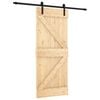 vidaXL Drsna vrata 85 x 210 cm Masiven borov les (neobdelan)