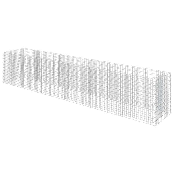 vidaXL Visoka greda gabion pocinkano jeklo 540x90x100 cm