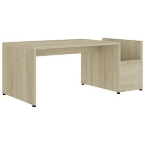 vidaXL Klubska mizica sonoma hrast 90x45x35 cm inženirski les
