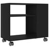 vidaXL Stranska mizica črna 70x35x60,5 cm konstruiran les