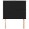 vidaXL Vzglavje postelje črno 90x5x118/128 cm blago