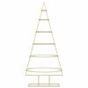 vidaXL Kovinsko božično drevesce Zlata 148 cm Jeklo s pra&scaron;nim premazom