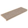 vidaXL Samolepilne preproge za stopnice sisal 15 kosov 65x21x4 cm bež