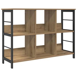 vidaXL Knjižna polica 6 nivojev 102 x 32 x 72,5 cm Inženirski les