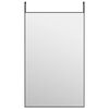 vidaXL Ogledalo za vrata črno 50x80 cm steklo in aluminij