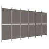 vidaXL Paravan 6-delni antracit 300x220 cm blago