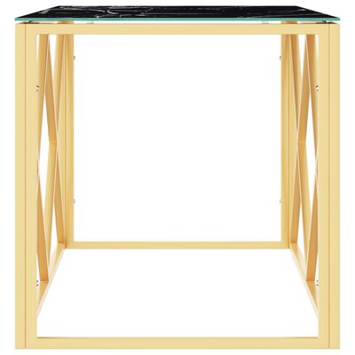vidaXL Klubska mizica 110x45x45 cm nerjaveče jeklo in steklo