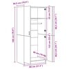 vidaXL Garderobna omara dimljeni hrast 80x52x180 cm konstruiran les