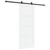 vidaXL Drsna vrata ORKDAL 83 x 202 cm Trdna borovina Bela