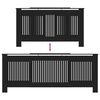 vidaXL Pokrov radiatorja 2 pcs Črna 205 x 20,5 x 81,5cm