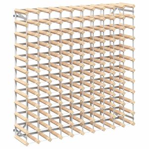vidaXL Stojalo za vino za 120 steklenic trdna borovina