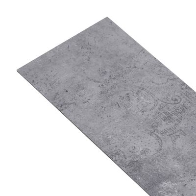 vidaXL Nesamolepilne PVC talne plošče 5,26 m² 2 mm cementno sive barve