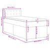 vidaXL Box spring postelja z vzmetnico taupe 100x200 cm blago