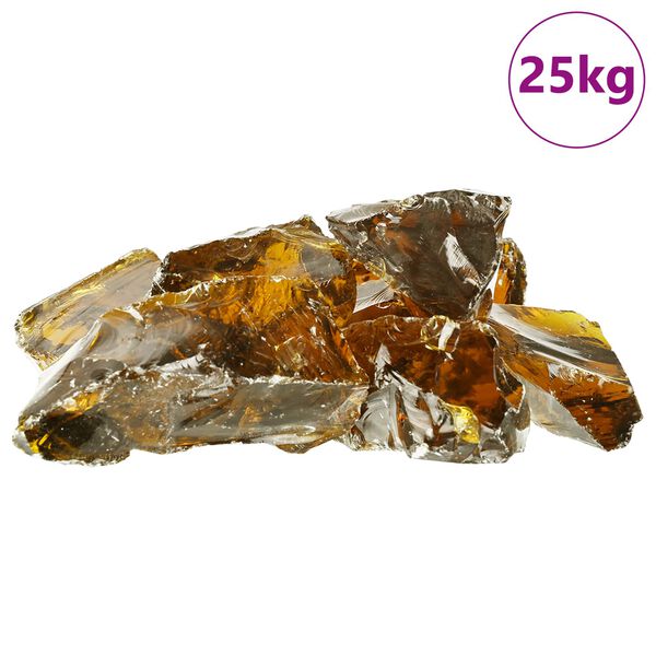 vidaXL Vrtne kamenine Rjava 12 cm Steklo