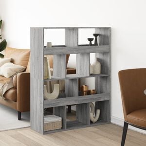 vidaXL Pregrada za prostor siva sonoma 100x33x125,5 cm inženirski les